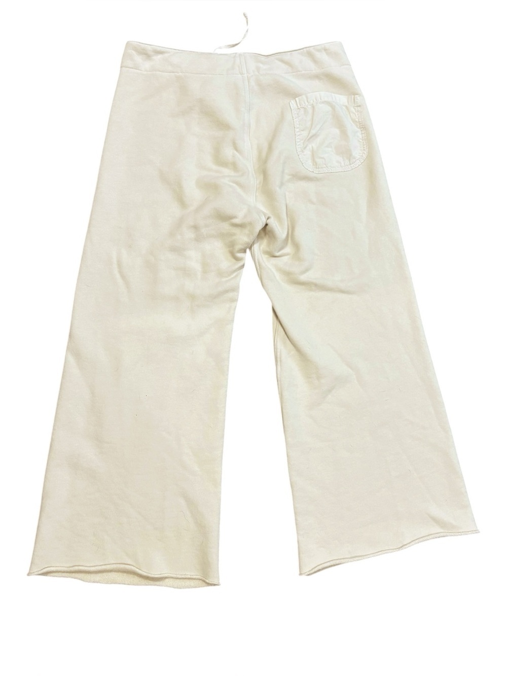 Nili Lotan Kiki Sweatpant Wide Leg Cropped Chalk Light Khaki Size Medium - Picture 3 of 5